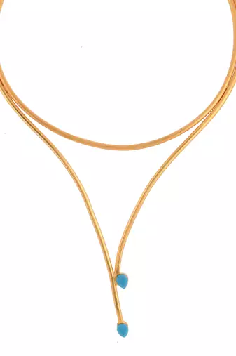 Gold plated western necklace set