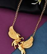 Gold-plated horse design pendant necklace