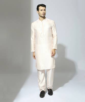Rose pink embroidered sherwani set 3