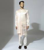 Baby pink floral embroidered kurta set
