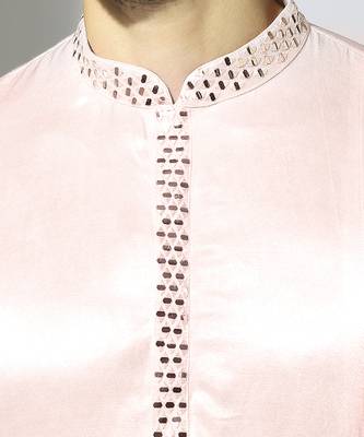Baby pink embroidered kurta set 4