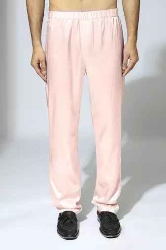 Baby pink embroidered kurta set