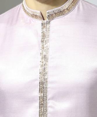 Lilac and blue ombre embroidered kurta set 4