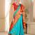 Multicolor woven art silk saree with blouse