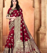 Banarasi Silk Maroon Saree