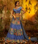 Gulmohar Lilac Tiered Lehenga Set