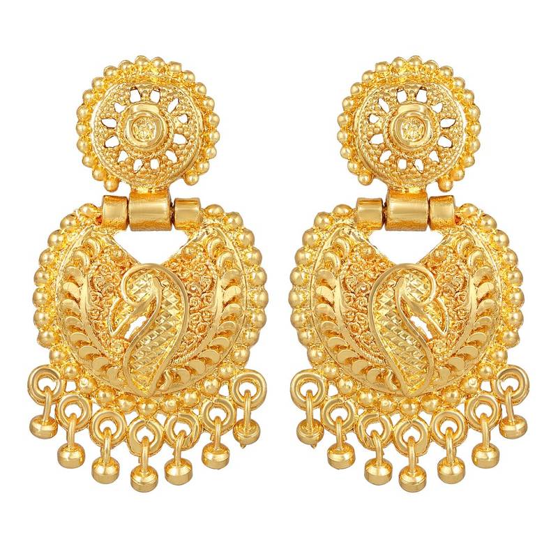 Asmitta traditional 1 gram gold plated opera style necklace set for women