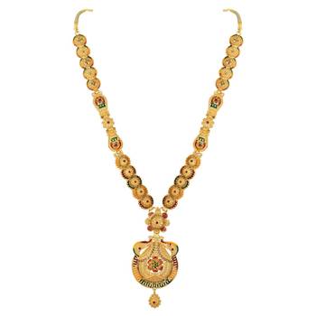 Asmitta tradition 1 gram gold plated opera style necklace set for women and girls 3