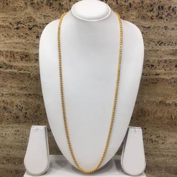 Gold plated mangalsutra necklace 34-inch length golden pendant necklace traditional 3