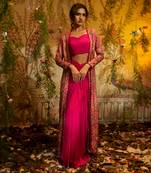 Kaamini pink jacket set