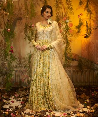 Nargis ivory anarkali set 1