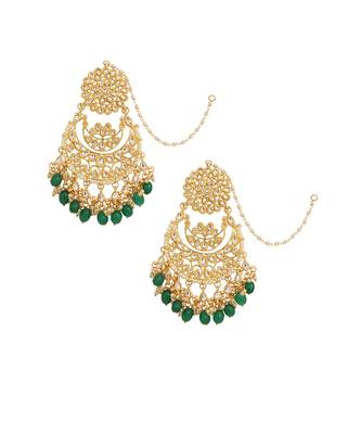 Kundan chandbali & maang tikka set 4