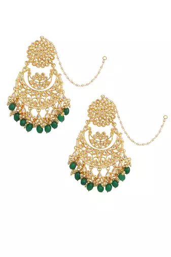 Kundan chandbali & maang tikka set