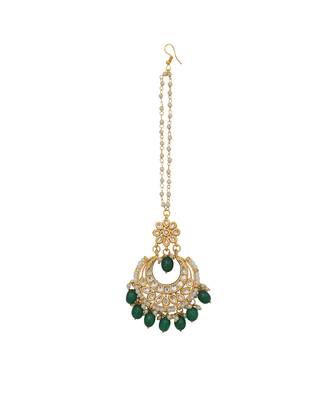 Kundan chandbali & maang tikka set 5