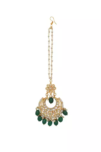 Kundan chandbali & maang tikka set