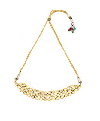 Handcrafted kundan choker with earrings 4