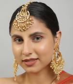 Kundan chandbali & maang tikka set