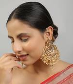 Kundan pearl beaded showstopper chandbali