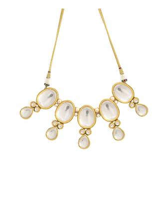 Handcrafted maharani kundan necklace set 5