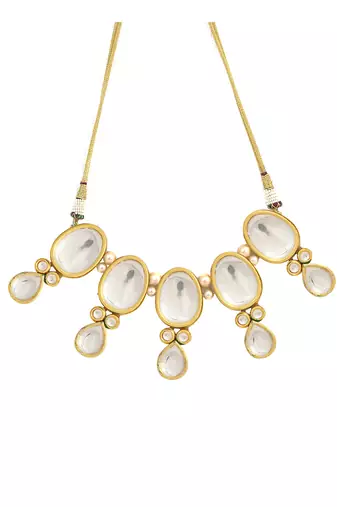 Handcrafted maharani kundan necklace set