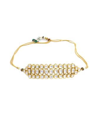 Gold toned kundan choker 4