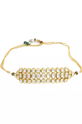 Gold toned kundan choker
