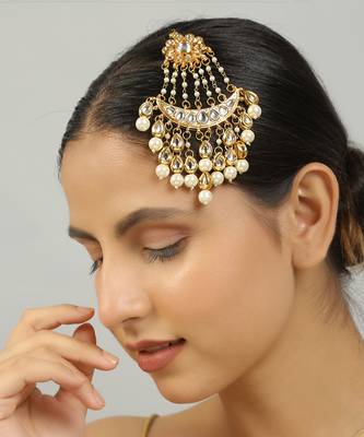 Pearl beaded kundan jhumar passa 2