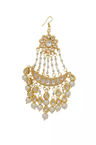Pearl beaded kundan jhumar passa