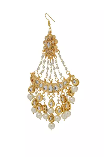 Pearl beaded kundan jhumar passa