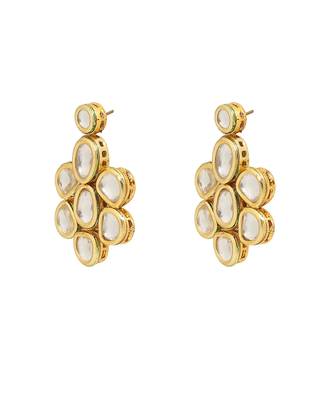 Kundan inspired floral shaped earrings 5