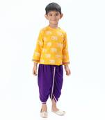 Trunk tales boys yellow kurta with dhoti