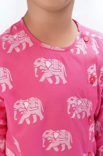 Trunk tales boys pink kurta with dhoti