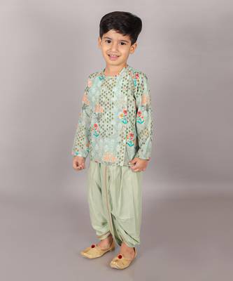 Fusion fair boys green kurta with dhoti 2