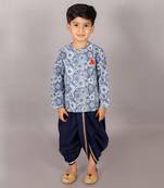 Folklore boys navy kurta with dhoti