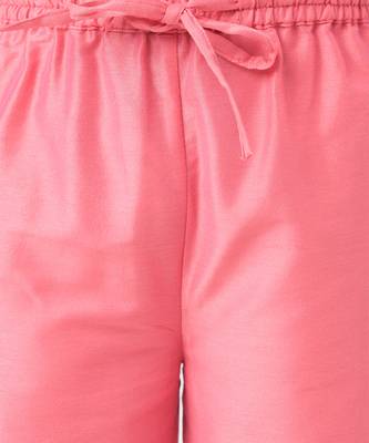 Golden weaves pink kurta jacket set 5