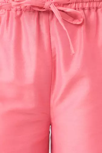 Golden weaves pink kurta jacket set