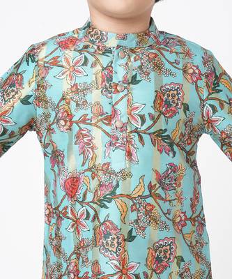 Golden weaves blue kurta with pant 5