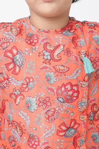 Golden weaves boys orange kurta with dhoti