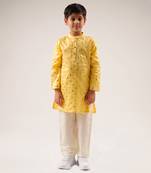 Mehfil yellow boys kurta with pant