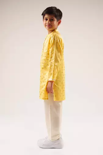 Mehfil yellow boys kurta with pant