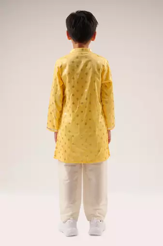 Mehfil yellow boys kurta with pant