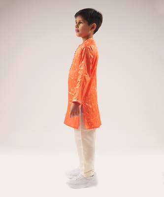 Mehfil orange boys kurta with pant 2
