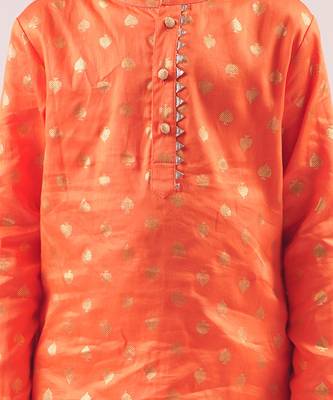 Mehfil orange boys kurta with pant 4