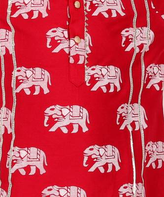 Trunk tales boys red kurta with pant 5