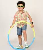 Sassy boho boys pink shirt