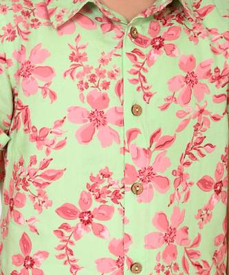 Sassy boho boys pink shirt 5