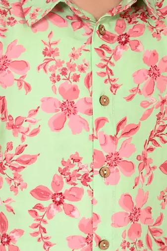 Sassy boho boys pink shirt