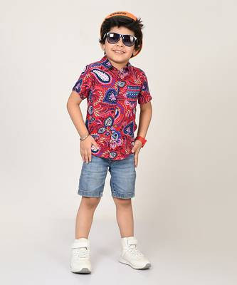 Sassy boho boys purple shirt 1
