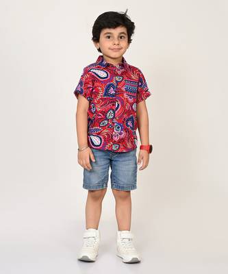 Sassy boho boys purple shirt 2