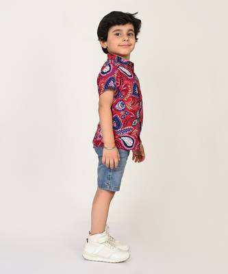 Sassy boho boys purple shirt 3